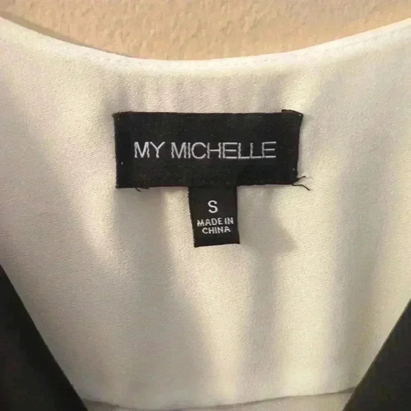 My Michelle, small, white and black blouse - Picture 3 of 4